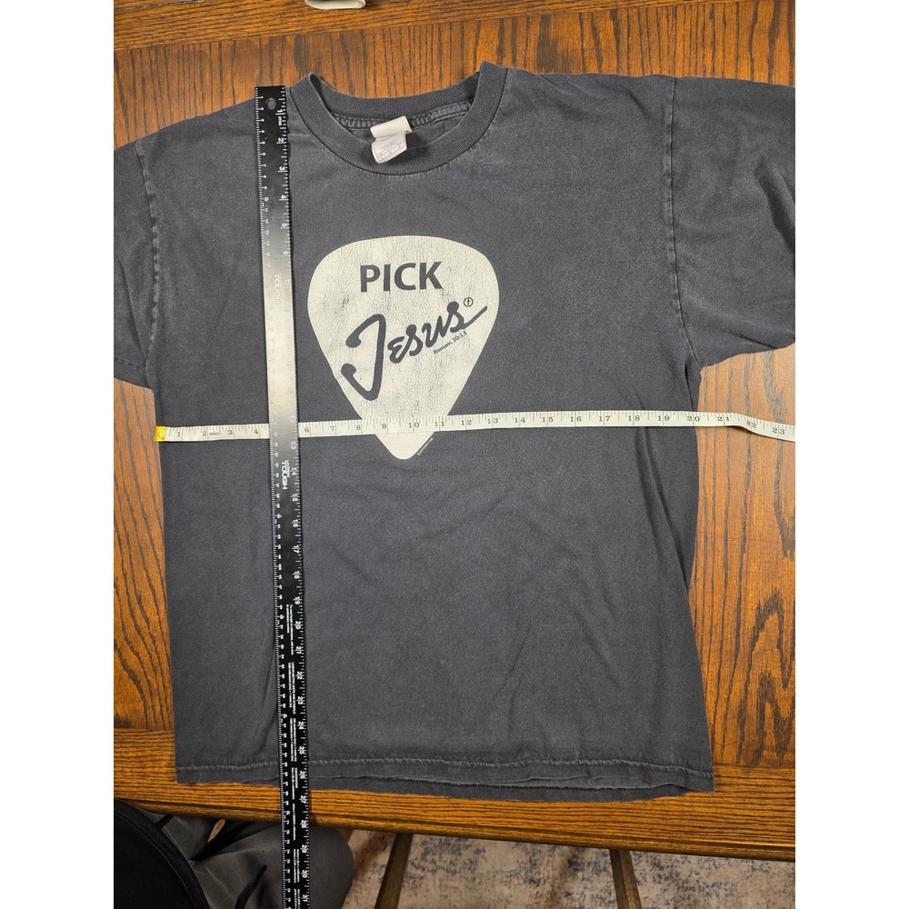Kerusso vintage Pick Jesus Romans 10 13 christianT-Shirt Mens Large Faded Black - Picture 4 of 4